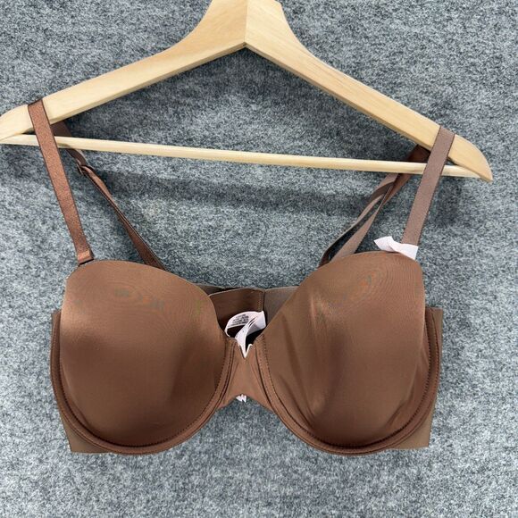 Victoria's Secret Bralette Bra Women 38D Brown Push Up Opaque Underwired Solid - Picture 1 of 6